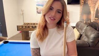 The guy played pool and fucked his girlfriend, a real amateur