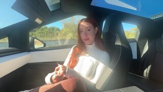 I'm gonna give you a cybertruck ride with a special treat in it