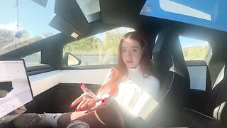 I'm gonna give you a cybertruck ride with a special treat in it