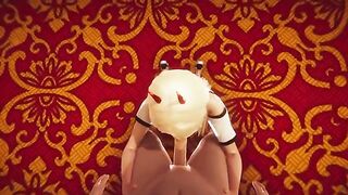 Footjob, anal creampie and facesitting in a 3D Hentai Animation