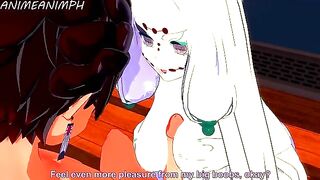 The Spider Demon, in the form of Tanjiro Kamado's mother, engages in passionate acts
