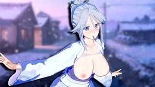 Shirayuki Tsurara from Rosario Vampire gets a 3D Hentai treatment