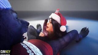 Busty girl fucked by a werewolf in a 3D cartoon
