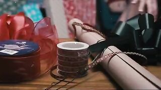 Two naughty elves, Megan Rain and Adria Rae, stink toys in their butts