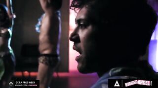Fire dancer Jewelz Blu gets wrecked by massive barman's cock
