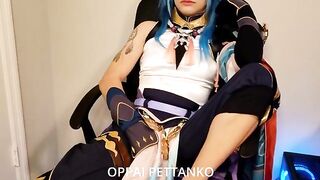 Zhongli catches a cosplayer getting fucked by her boyfriend in a POV scene