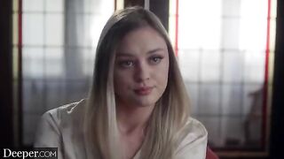 A hot chick, gorgeous Amber Moore, fucks with a man in uniform