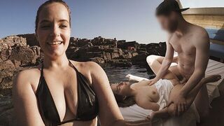A German couple has a steamy encounter on their vacation in Sardinia