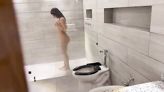 A beautiful Venezuelan has a steamy shower session, showcasing her passion in the most intimate way