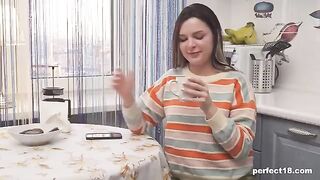 Small tits do not prevent the girl from fucking hot