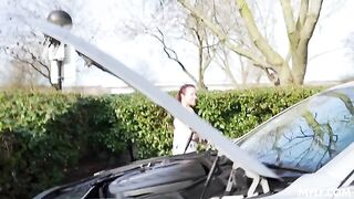 Girl correctly uses her mouth at work, as it should be