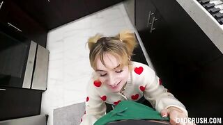 Young girl with pierced pussy shows her skills