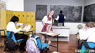 A girl student passed the exam thanks to her great skills in certain subjects