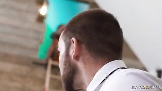 A hot ebony chick gets fucked after being chased for half a day