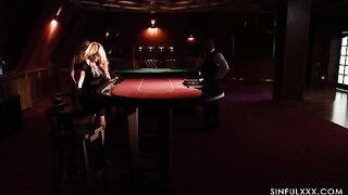 The girls passionately have sex while the man watches, in HD