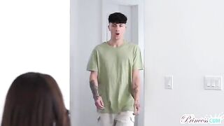 The girl deserves a powerful orgasm, and the guy is happy to bring it to her