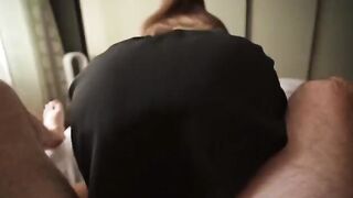 She saw me jerking off with her panties, now she wants sex