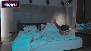 Girl came to her stepbrother's room after the party for a nightcap