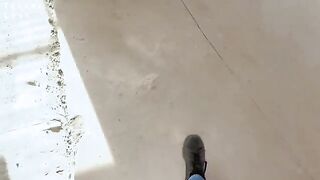 The girl did not know what she signed up for - a huge dick