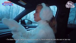 A beautiful and slutty schoolgirl gets fucked by a stranger in the car