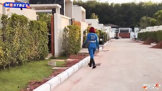 A girl in a power suit fucks with her boyfriend, showcasing cosplay passion