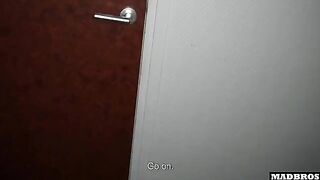 A Spanish girl invited us again to the toilet for some action