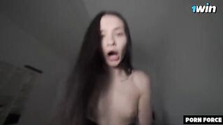 The girl could not stop shaking and she was screaming with pleasure
