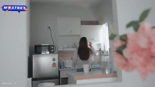 A cute petite teen offered a stranger tea instead of money