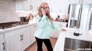 A bimbo is having fun and enjoying herself on a sunny day