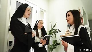 The object of all nuns' lust, a captivating figure in cosplay attire