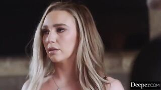 One blonde is sucking the other one’s sweet pussy, while she cums