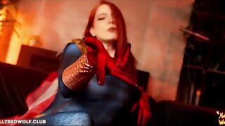 Superhero fuck action with intense face sitting