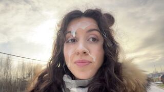 Challenge: Walking with a load on your face - Cumwalk