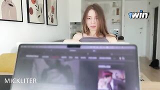 The man couldn’t focus on work, so he roughly fucked her