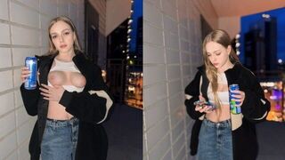 I will show you something more than my tits for the energy drink!