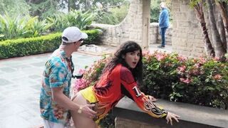 The Iranian girl checked out the historic sites and got laid