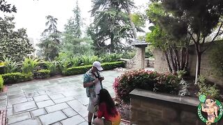 The Iranian girl checked out the historic sites and got laid