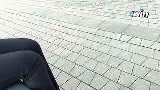 An amateur guy shows his huge dick to the girl and fucks her