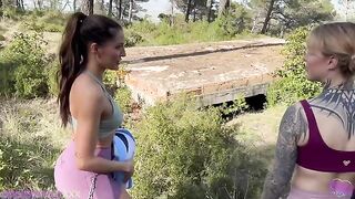 The guy did not take his girlfriend to the woods for nothing, he wanted sex