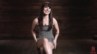 There's pleasure in binding with a hot brunette bdszm girl
