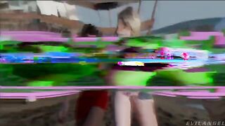 Two girls are getting ready for a hot threesome sex with guys