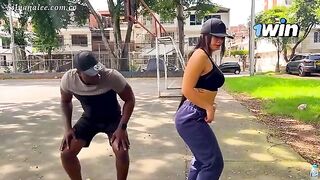 Fitness girl has sex with her personal trainer