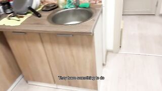 The hot mom has special plans for this evening, it will be unforgettable