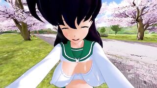 Kagome fucks passionately, showcasing her naughty side