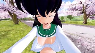 Kagome fucks passionately, showcasing her naughty side