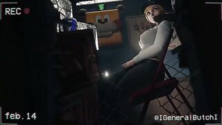 Vanessa was sucking and fucking in the services room at Freddy Fazbear’s