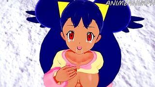 Iris from Pokémon gets her pussy stuffed with cock in hentai