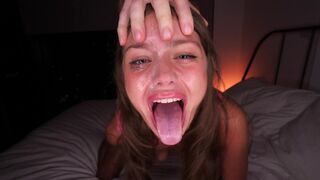 He destroyed my throat! Extreme sloppy deepthroat and intense face fuck action