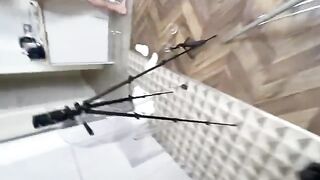 The guys fucked and made a dump on the tits of a whore