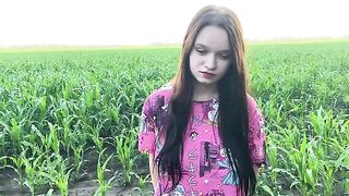 A field is the only thing a farmer can give to a girl in this hot scene